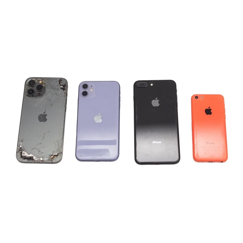 Lot of 4 Apple iPhones 13 Pro 11 8 Plus 5C Locked For Parts Repair Read